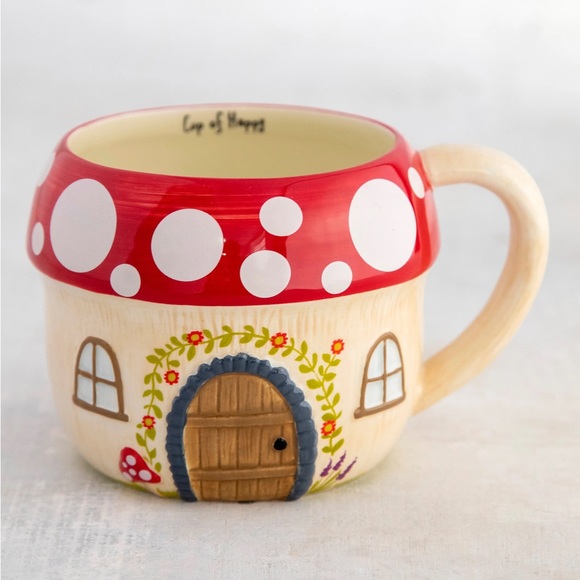 NATURAL LIFE Other - Natural Life Folk Art Coffee Mug - Mushroom Gnome Home, NIB